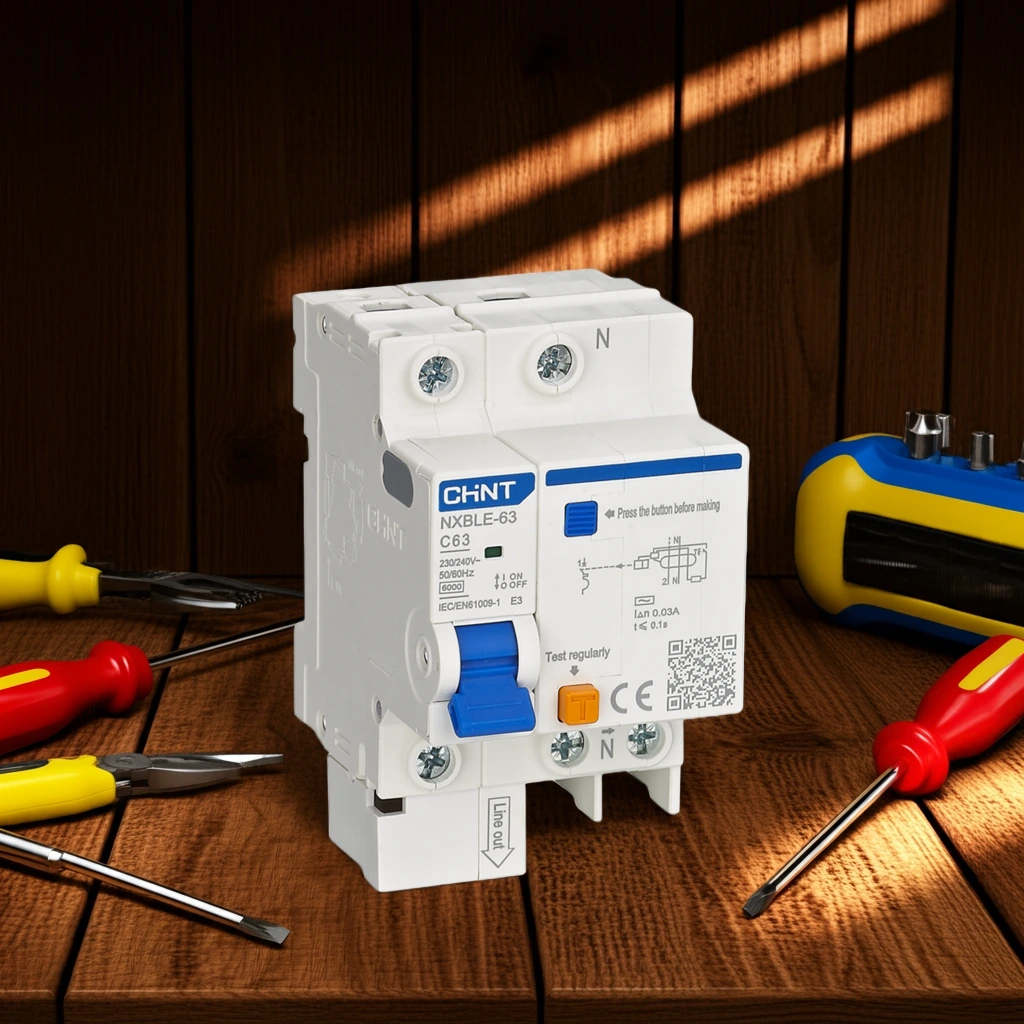 CHINT NXBLE-63 1P+N RCBO