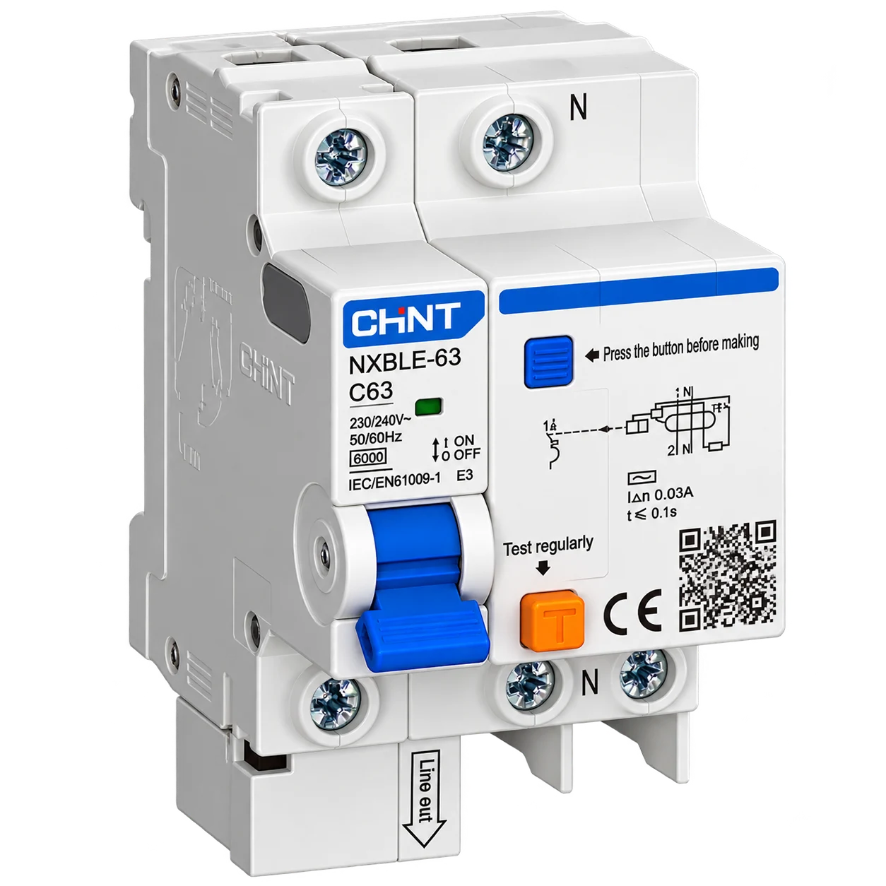 CHINT RCBO Breaker Product Render vits - Industrial Solutions